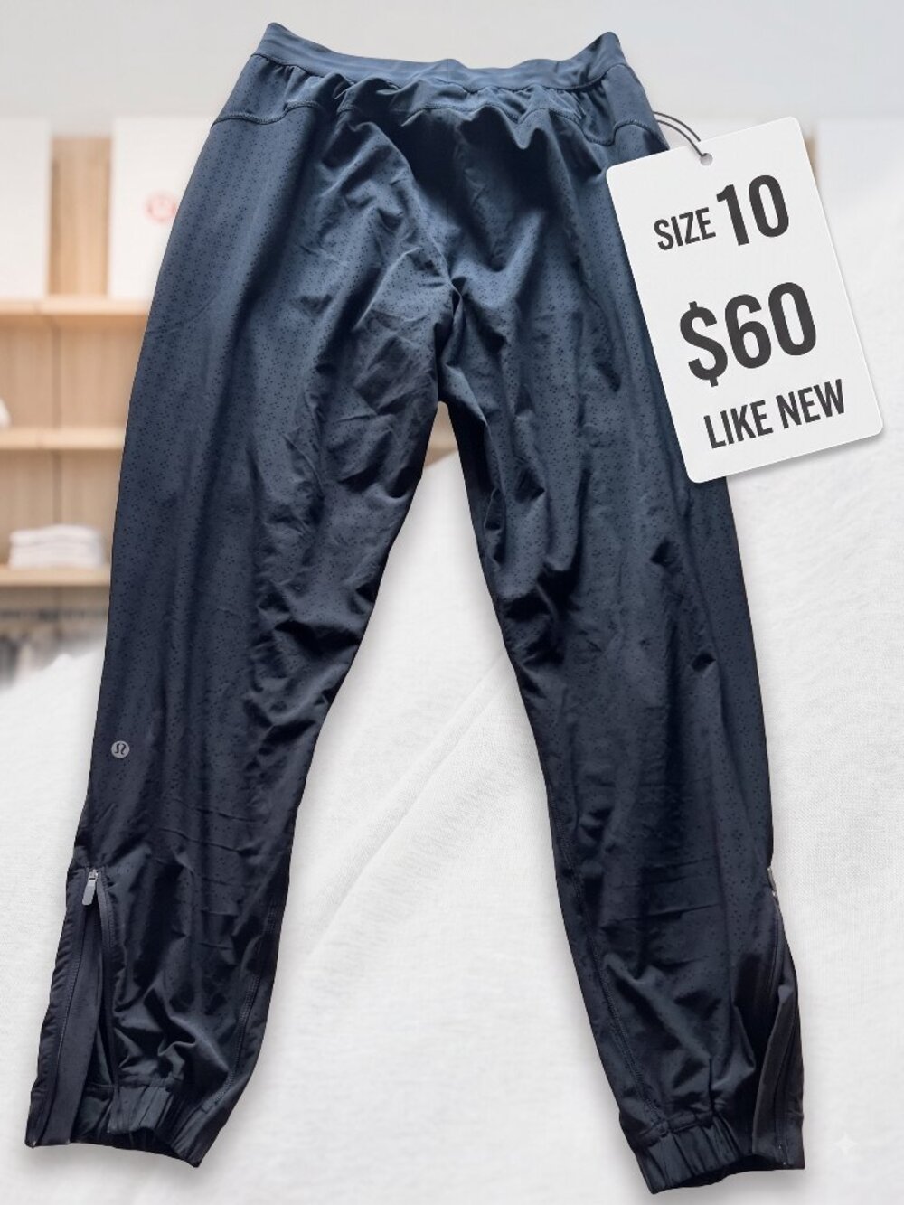 2025 Lululemon Like New - 10 - Black - Adapted State Perforated Jogger Excellent